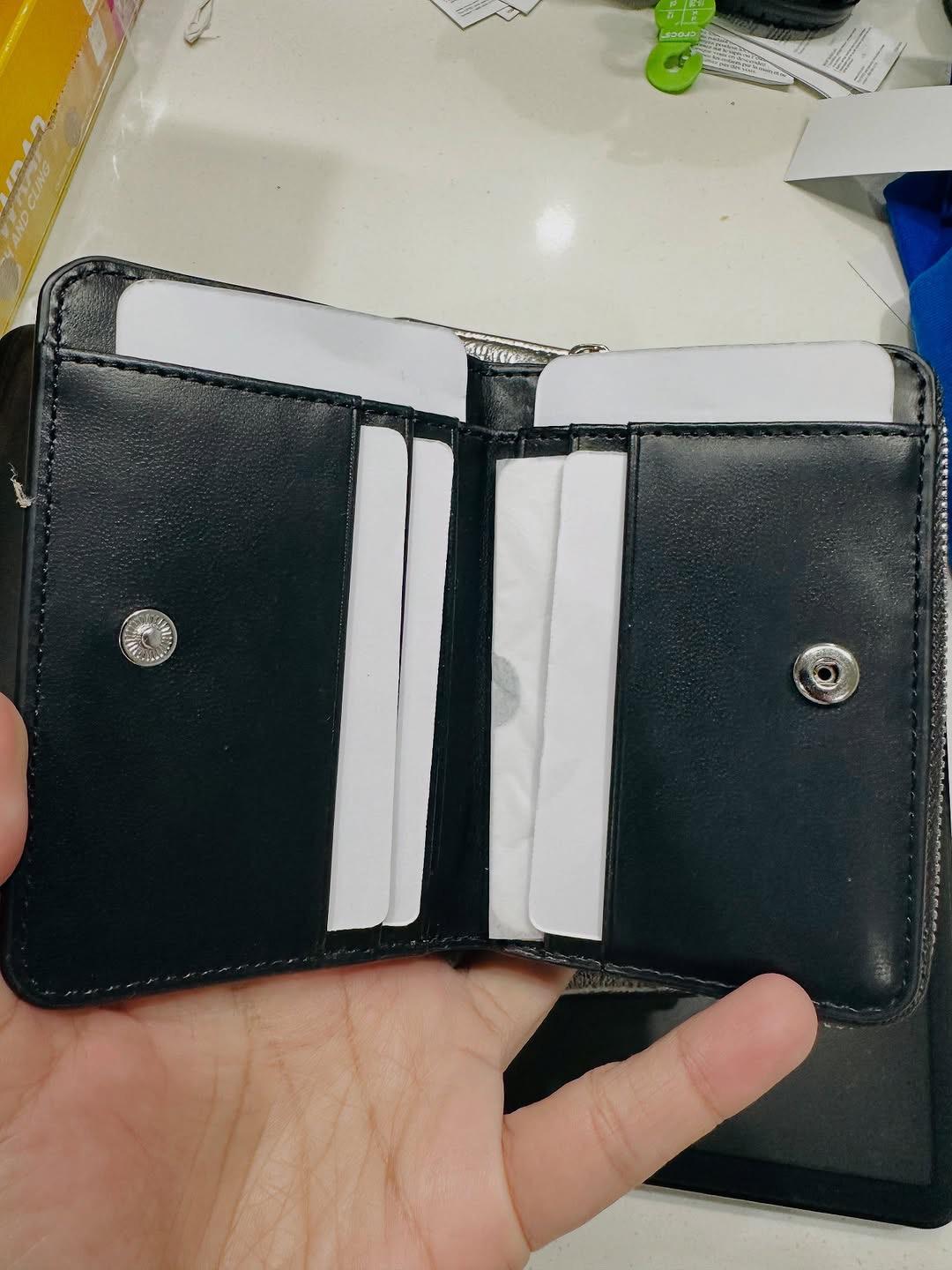 Calvin Klein Metallic Zip Around Wallet (no box)