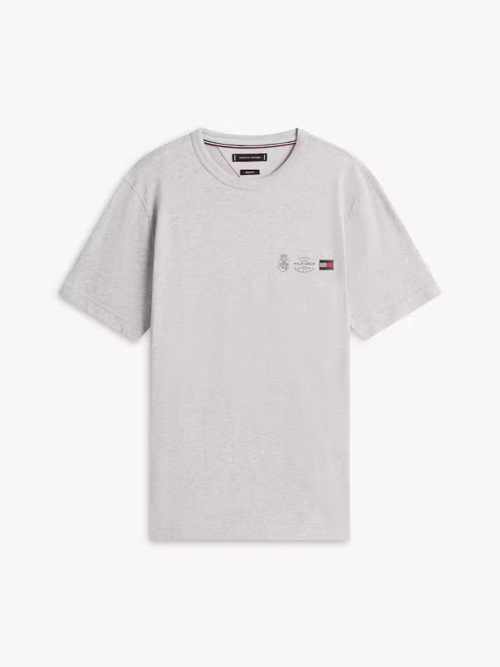 TH Small Crest Outline Tee Grey Large