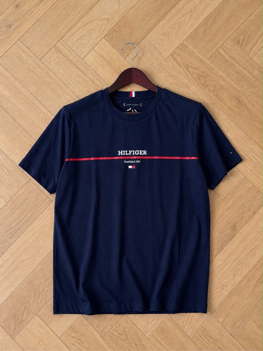 TH Men Stripe Graphic Shirt Regular Fit in Desert Sky - Medium