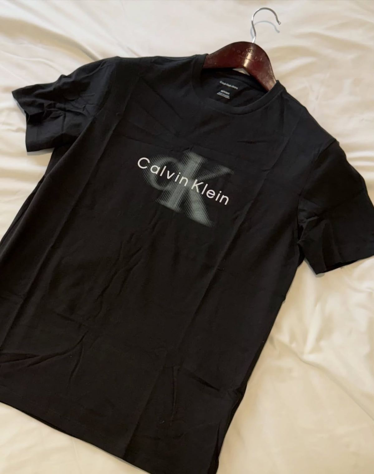 CK Fade Puff Graphic Crewneck Tee in Black XS