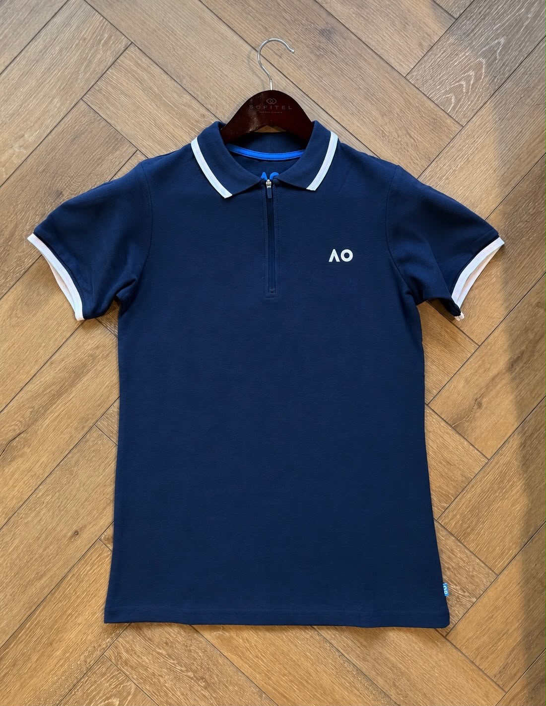 Australian Open Women Half-Zip Polo Shirt Navy - Med