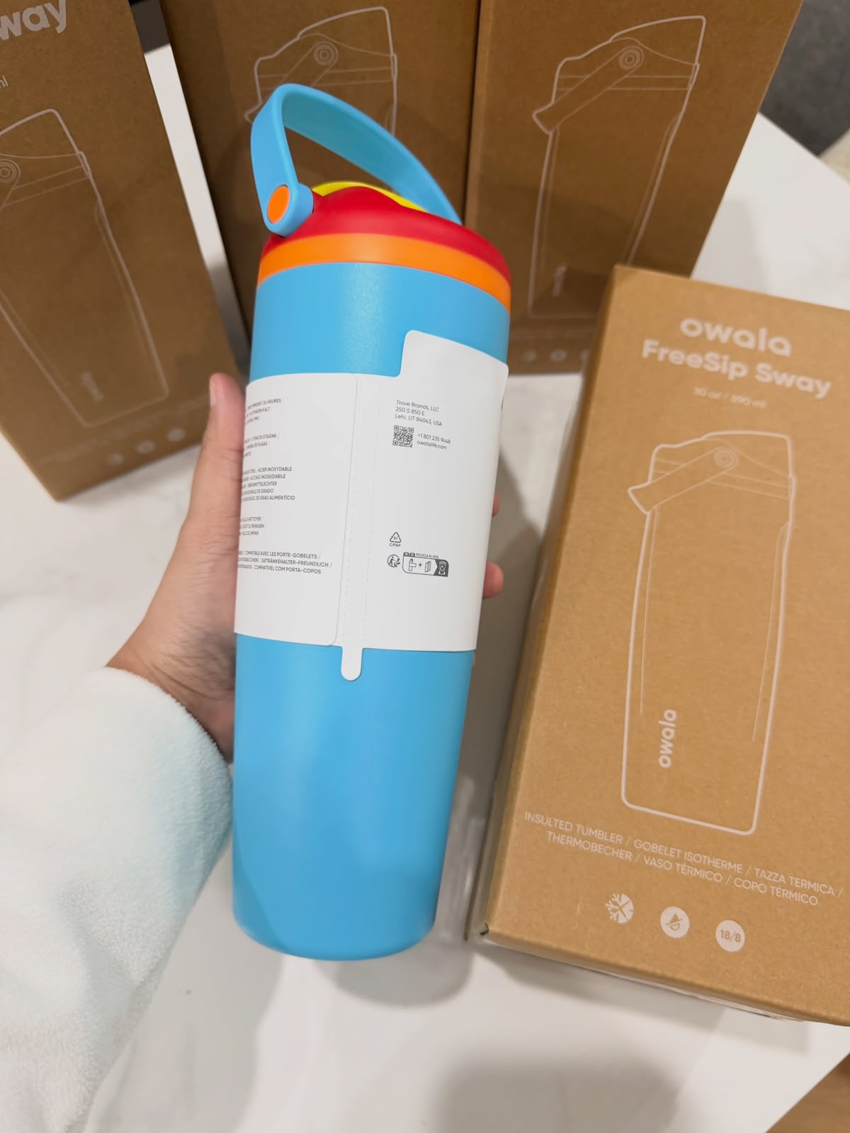 Owala FreeSip Sway Insulated Water Bottle - 887ml (30oz) Summer Sweetness