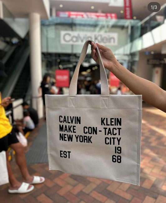 Calvin Klein Light Brown Tote Bag
