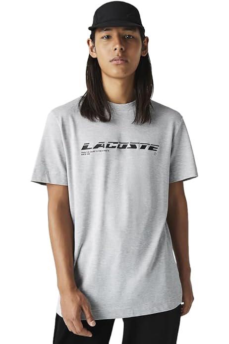 Lacoste Men's Active Pique Tech T-Shirt Light Gray - LARGE