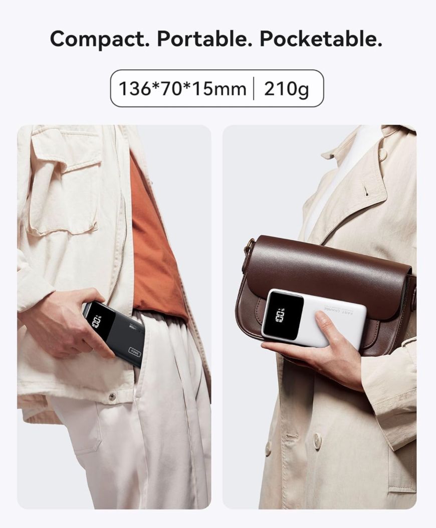 INIU 22.5W Power Bank, 10000mAh Slim