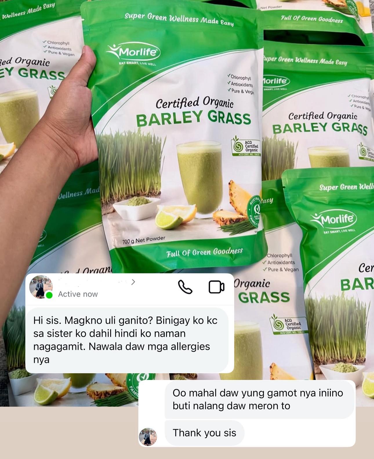Morlife Certified Organic Barley Grass 700g