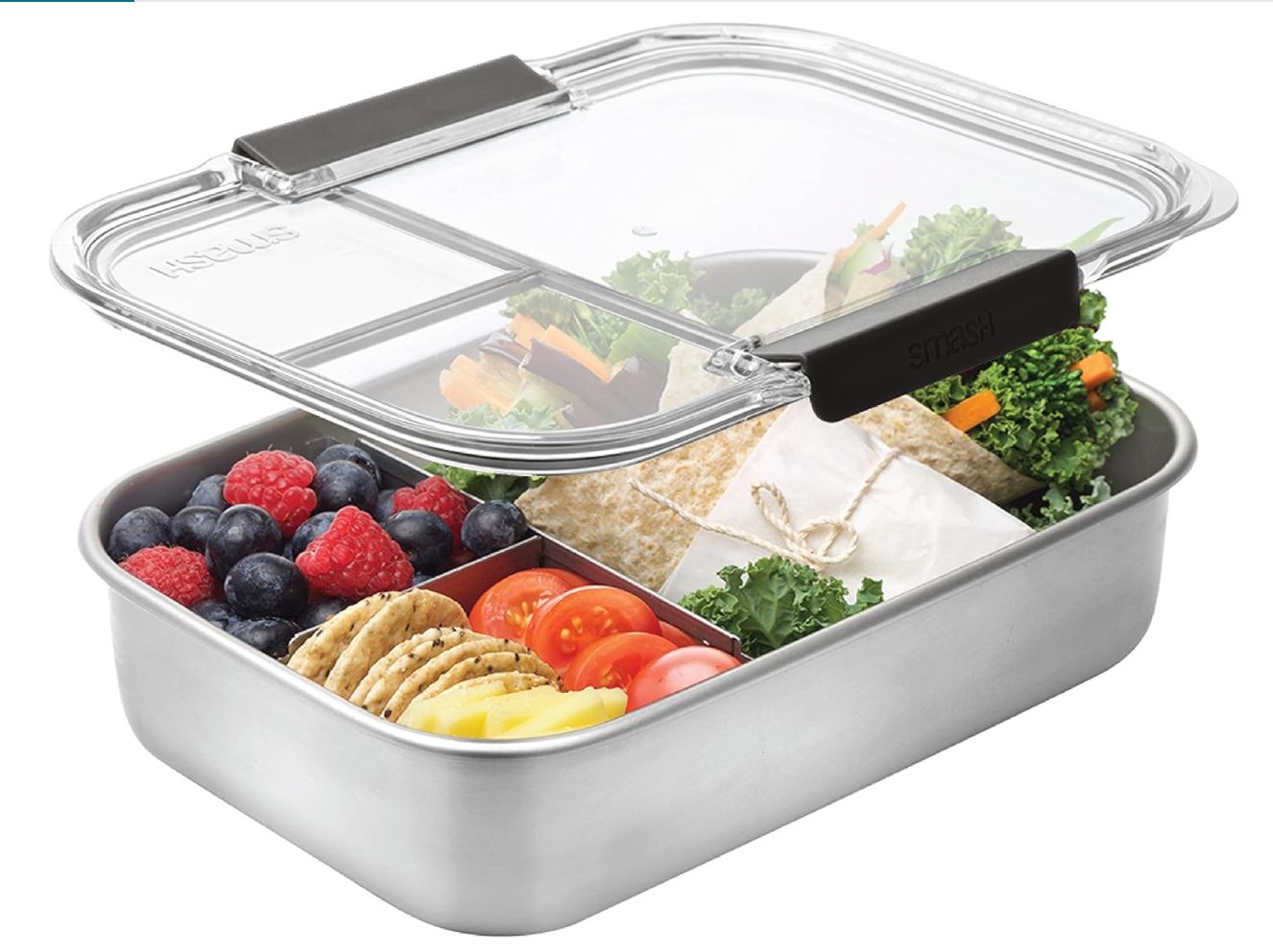 Smash Bento Box 3-compartment - Black