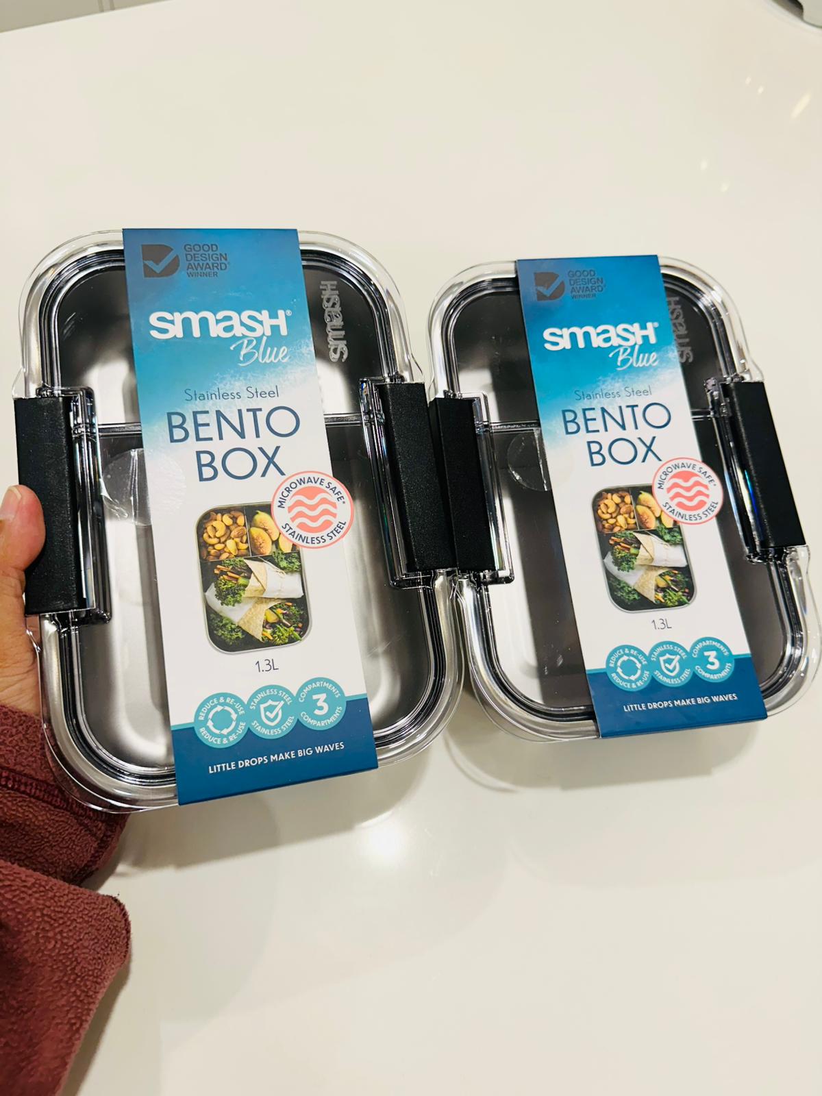 Smash Bento Box 3-compartment - Black