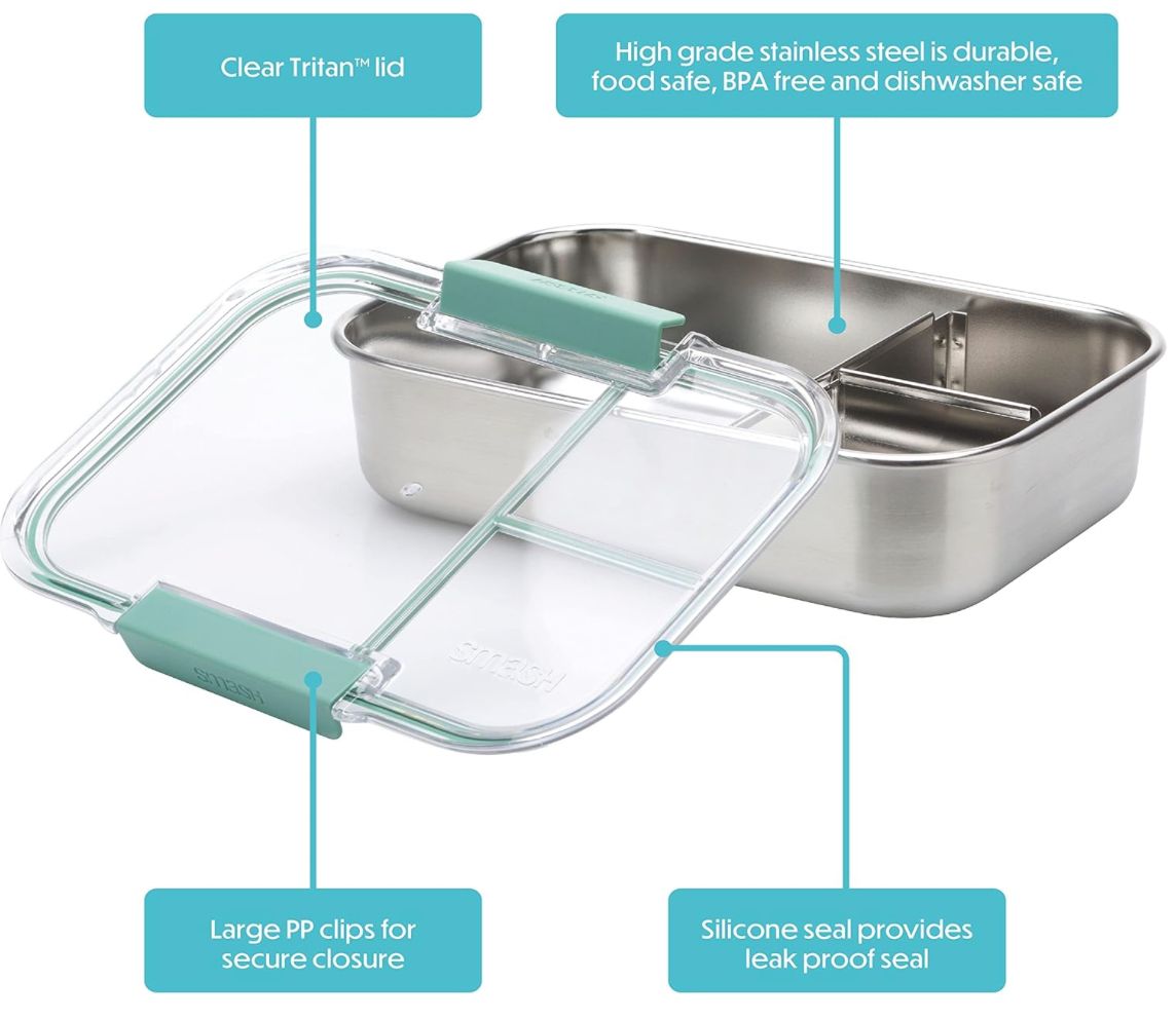 Smash Bento Box 3-compartment - Green