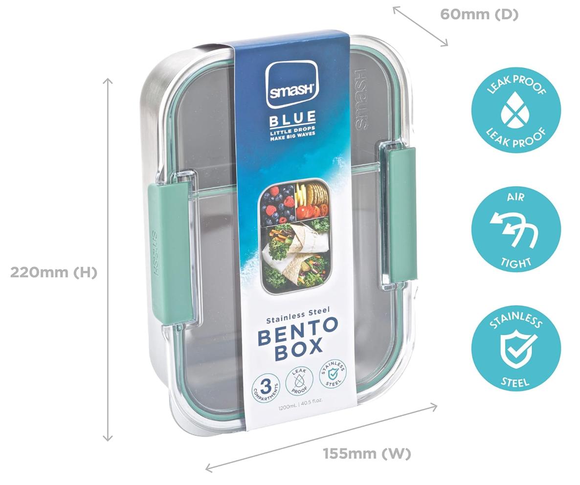 Smash Bento Box 3-compartment - Green