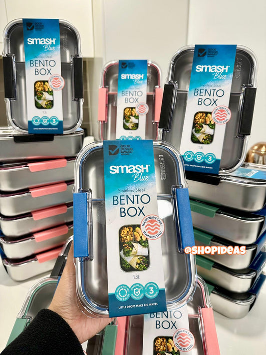 Smash Bento Box 3-compartment - Blue