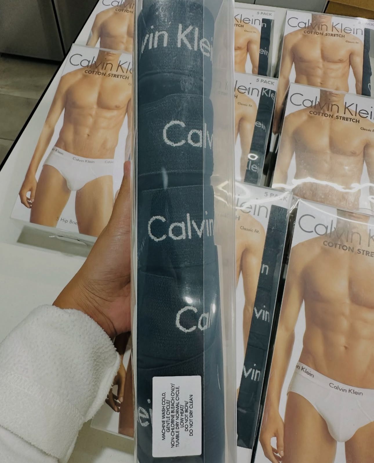 Calvin Klein Cotton Stretch Brief 5-pack All Black - Small