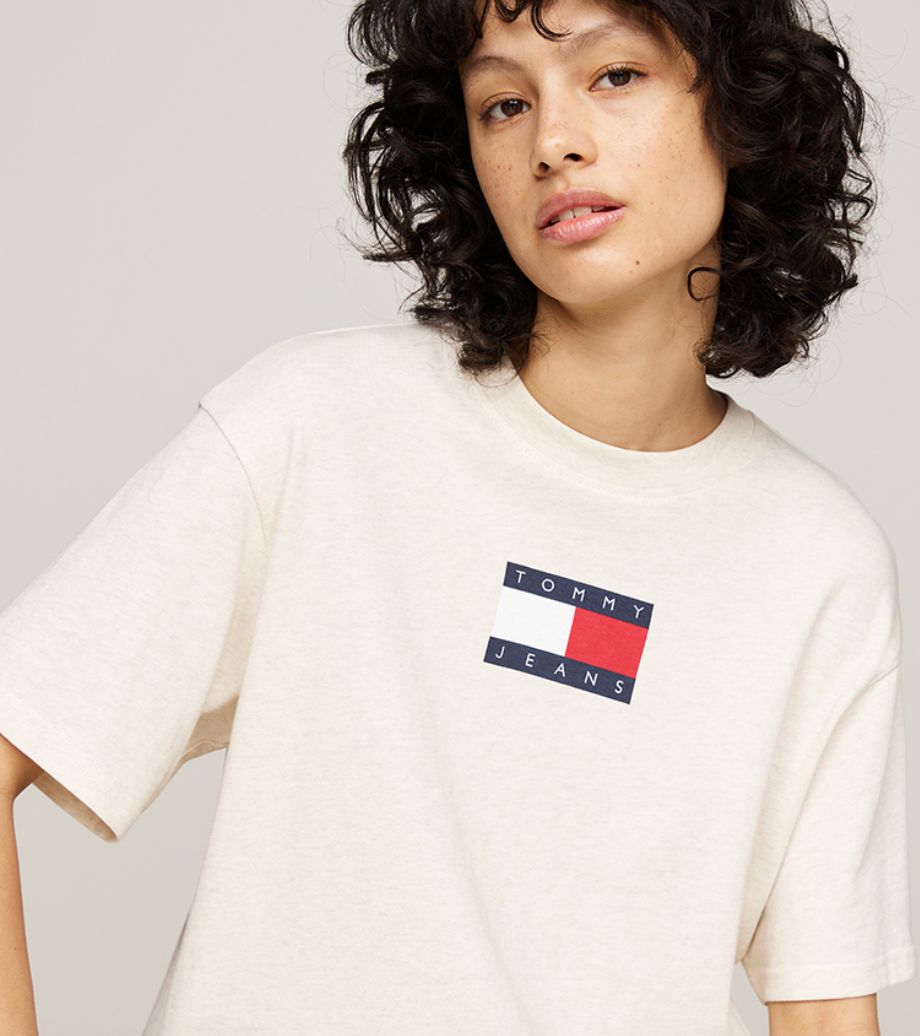 Tommy Hilfiger Melange Crew Neck Relaxed T-Shirt