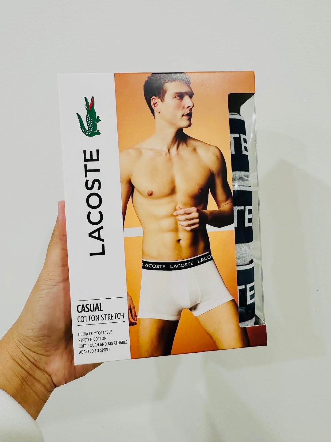 Lacoste Men's 3 Pack Casual Trunks  Medium