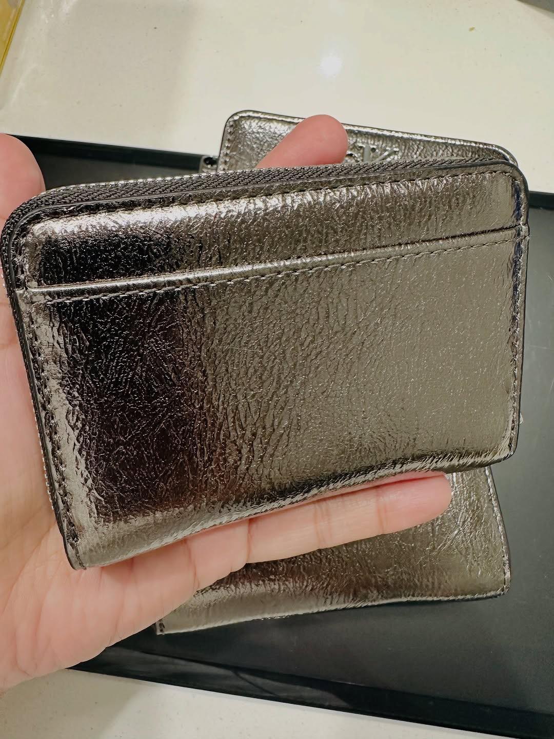 Calvin Klein Metallic Zip Around Wallet (no box)