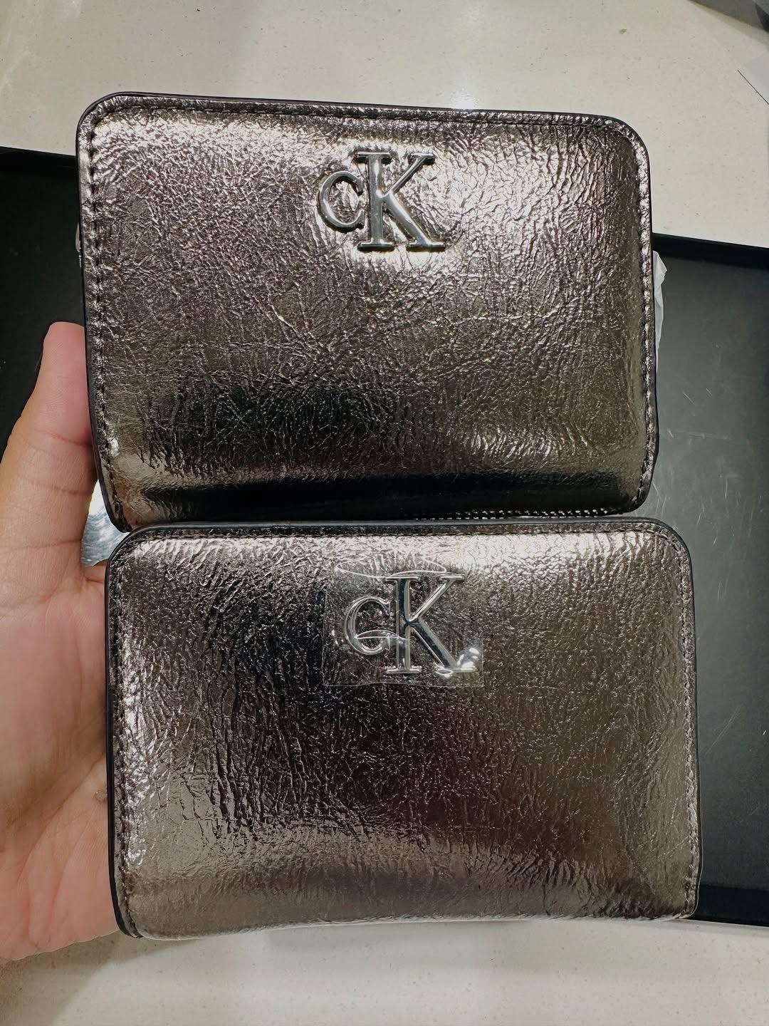 Calvin Klein Metallic Zip Around Wallet (no box)