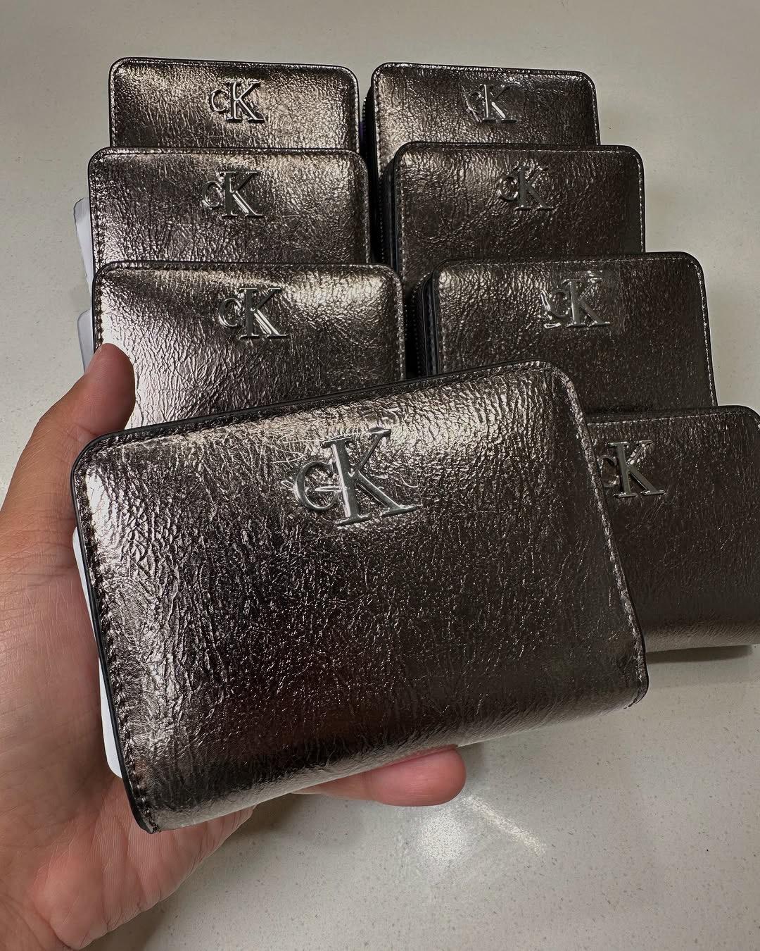 Calvin Klein Metallic Zip Around Wallet (no box)