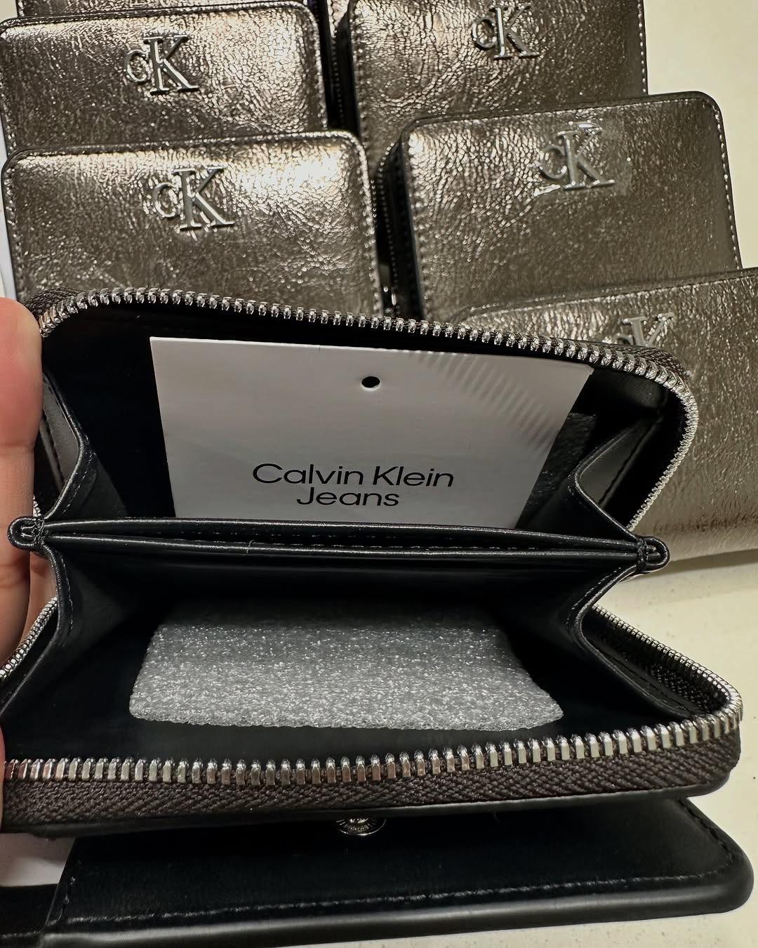 Calvin Klein Metallic Zip Around Wallet (no box)