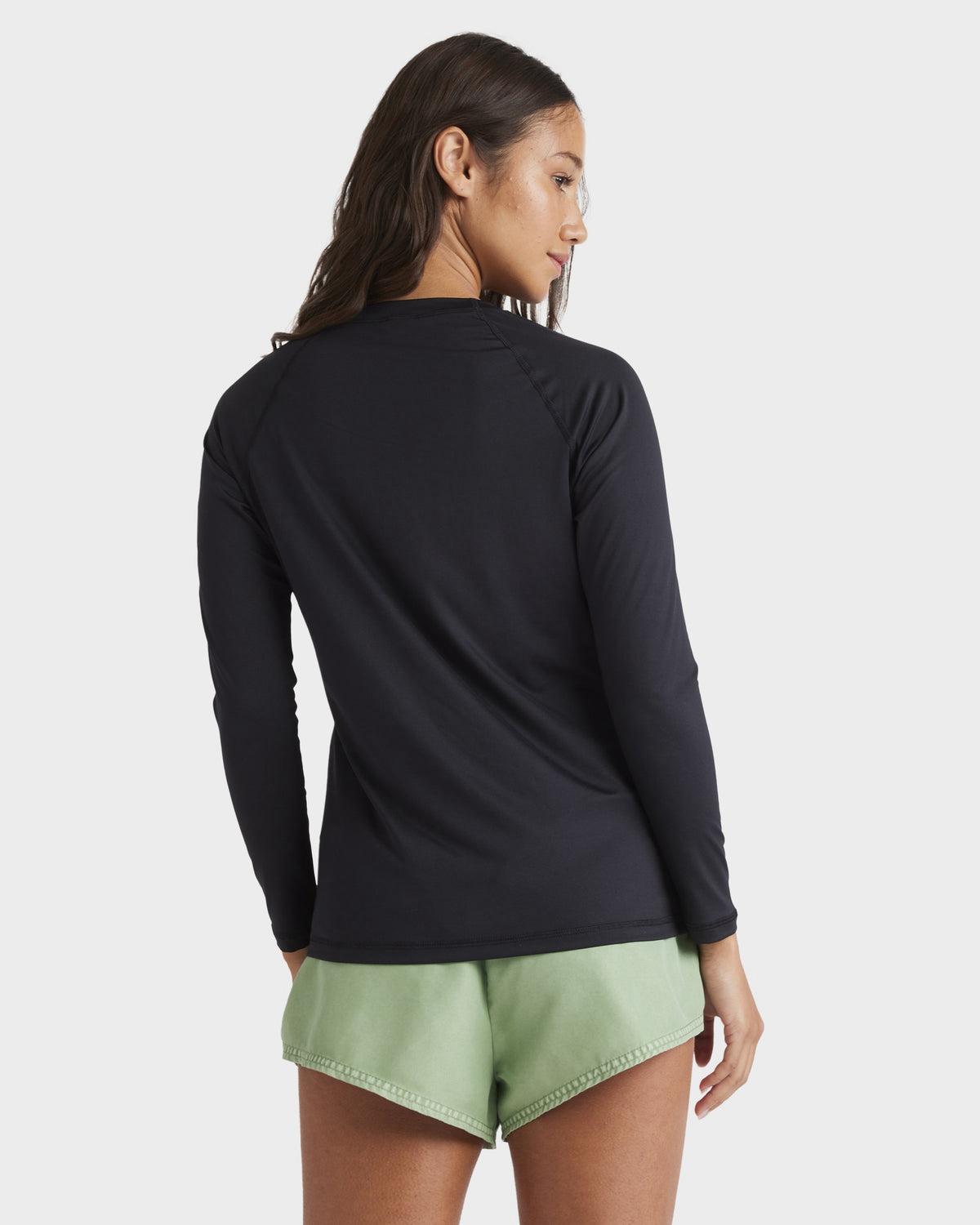Roxy Long Sleeve Rash Vest - Anthracite Small