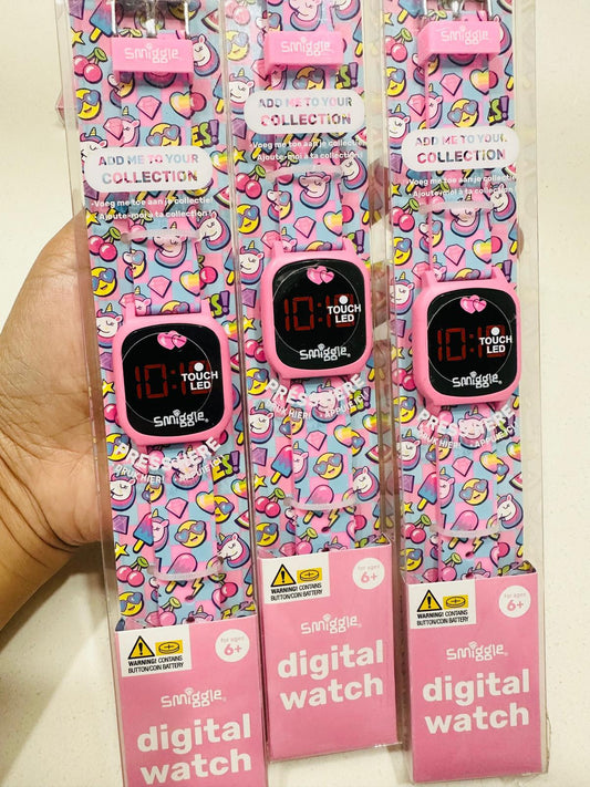 Smiggle Digital Watch - Pink Smiley