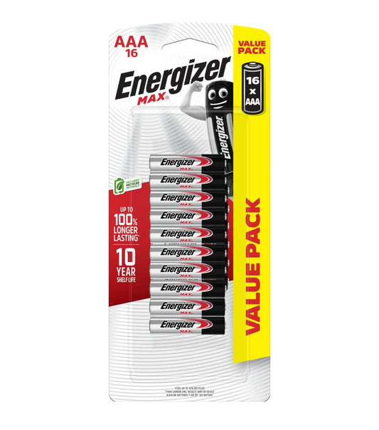 Energizer Max AAA Alkaline Batteries 16 pack