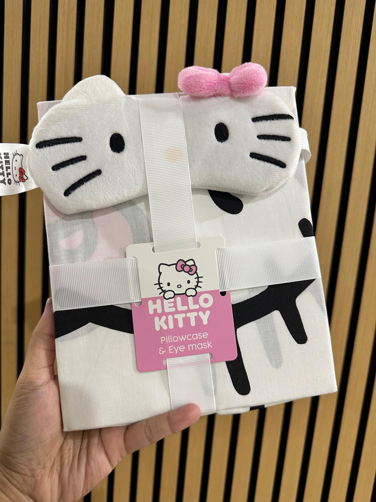 Hello Kitty Pillowcase & Eyemask Set