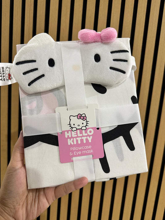 Hello Kitty Pillowcase & Eyemask Set