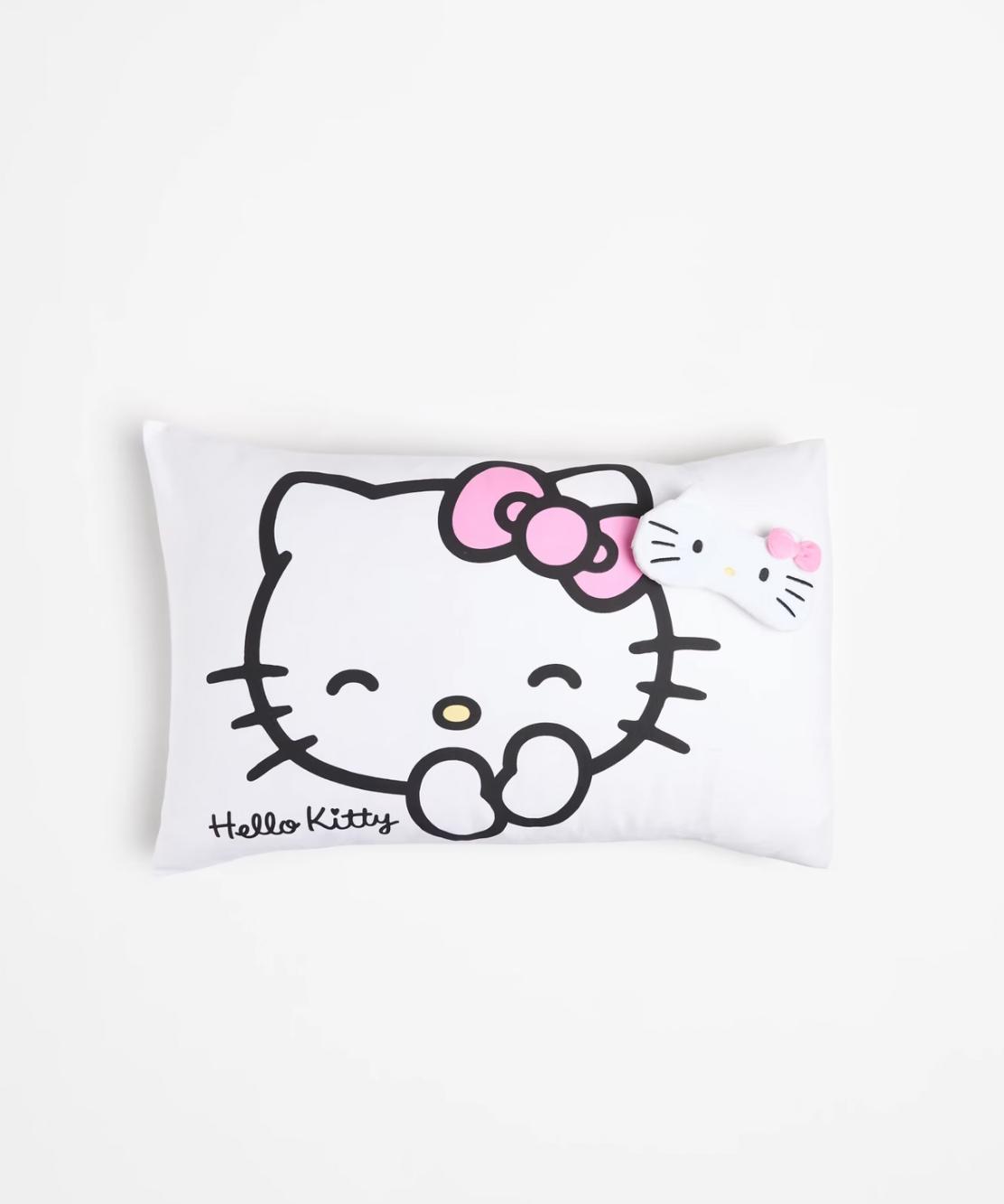 Hello Kitty Pillowcase & Eyemask Set