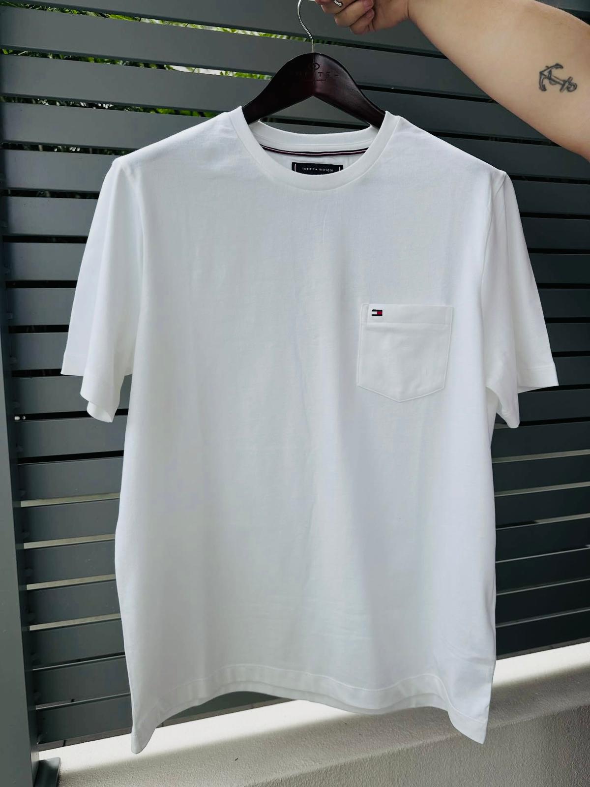 Tommy Hilfiger Patch Pocket Crew Tee White Small