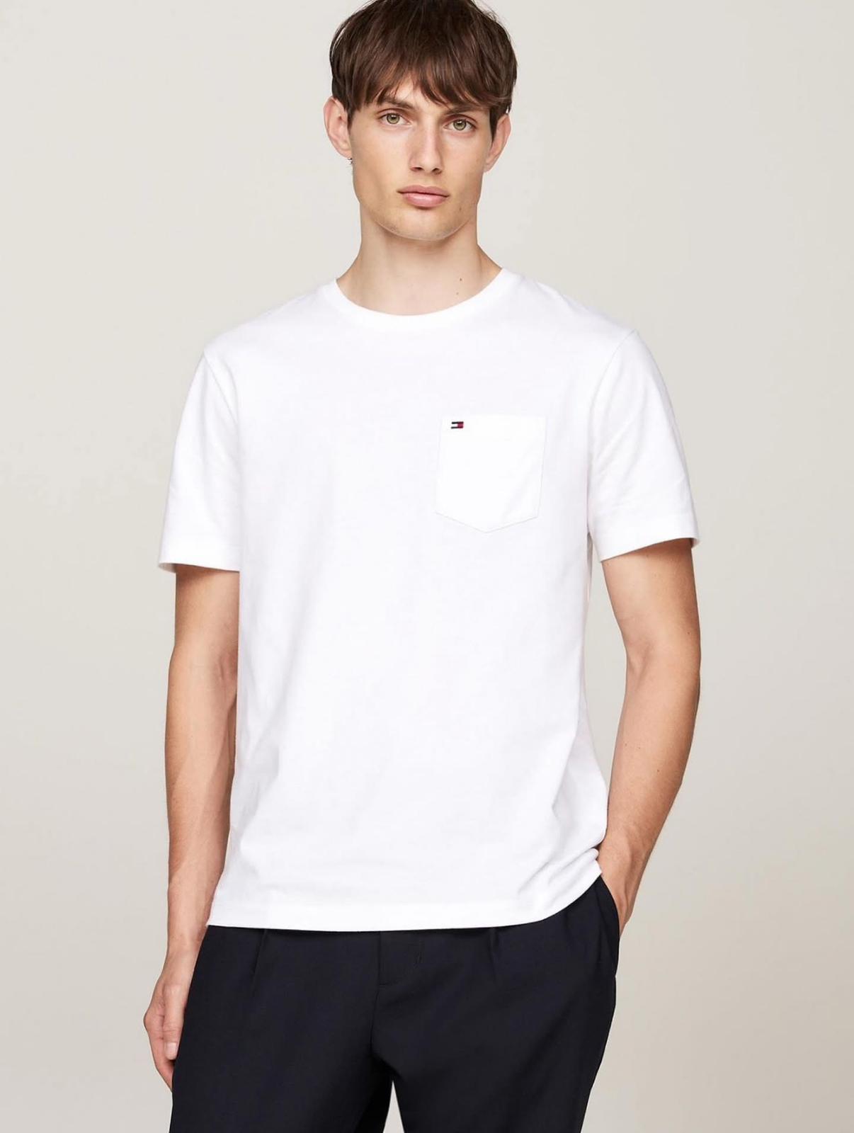 Tommy Hilfiger Patch Pocket Crew Tee White Small