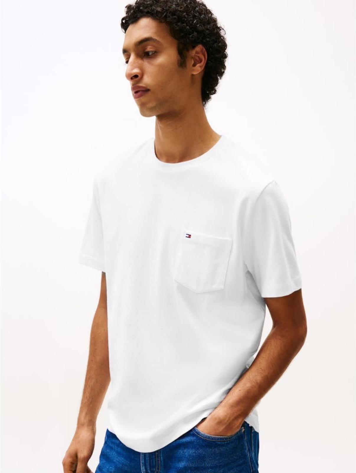 Tommy Hilfiger Patch Pocket Crew Tee White Small
