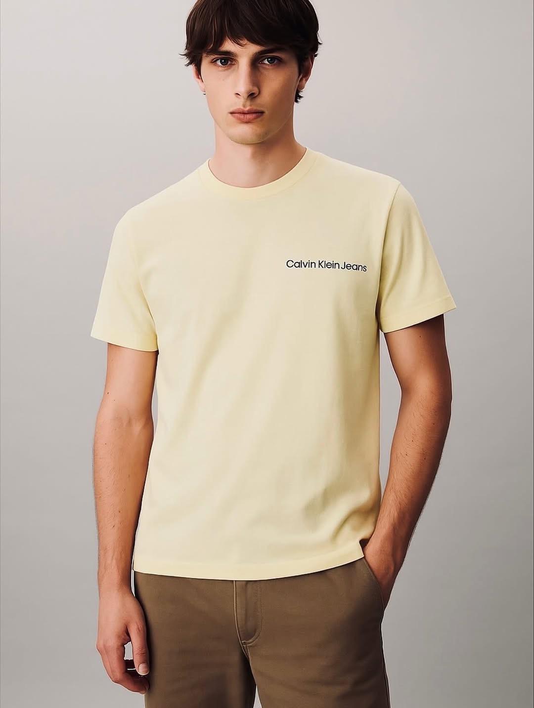 Calvin Klein Institutional Logo Slim Tee Hay XXL