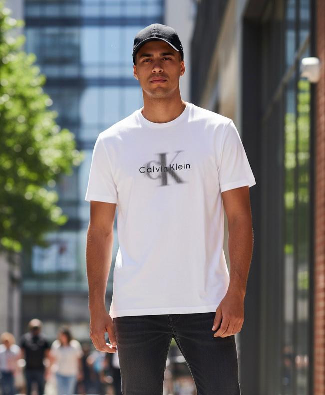 Calvin Klein Monogram Men Shirt in White - XXL