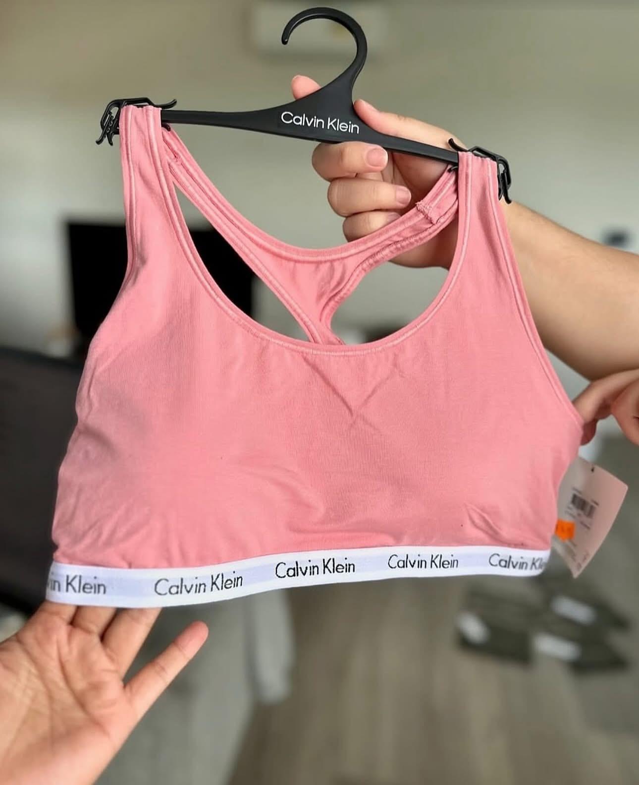 Calvin Klein Pair of Bralette and Bikini in Pink Blossom Medium