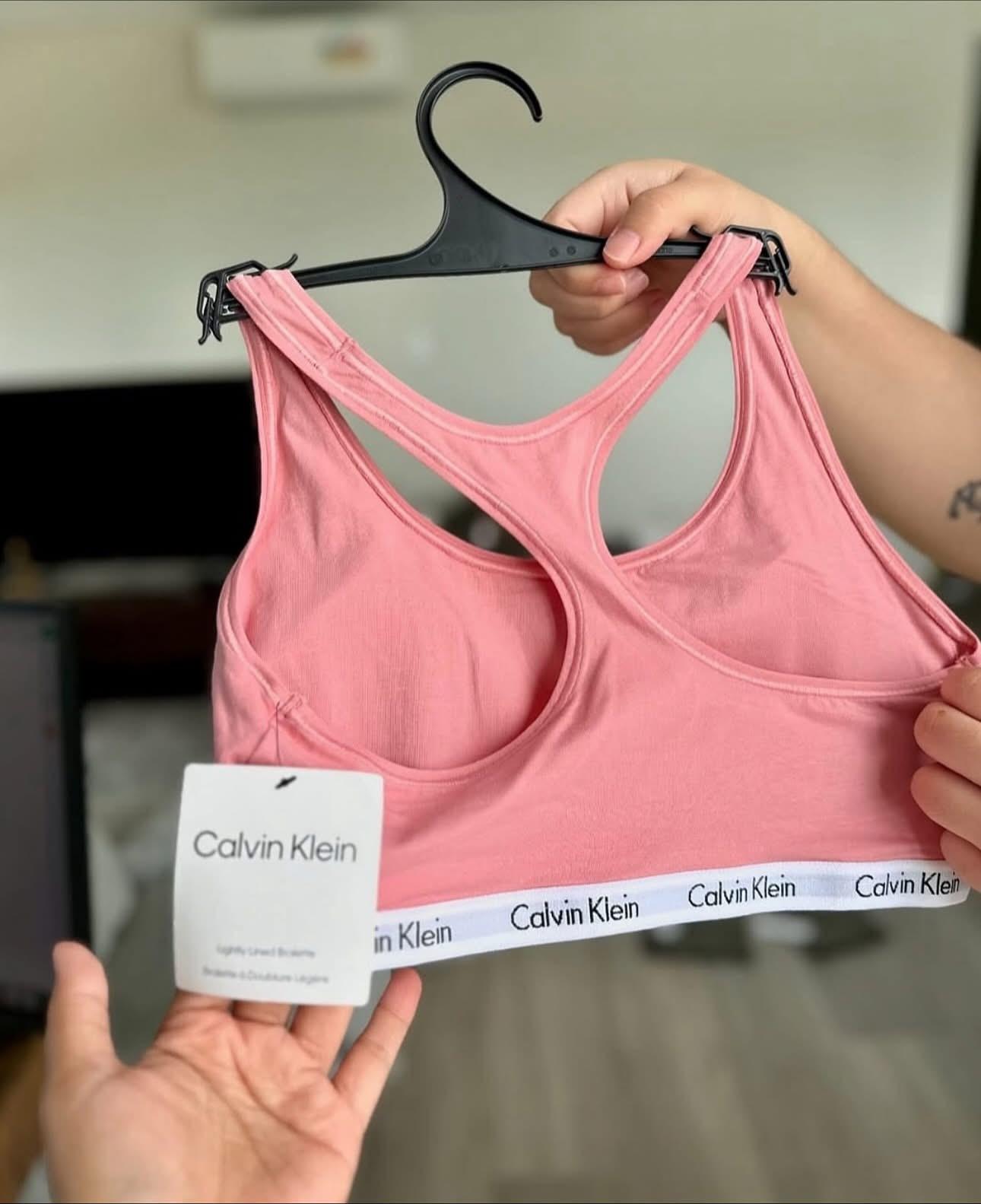 Calvin Klein Pair of Bralette and Bikini in Pink Blossom Medium