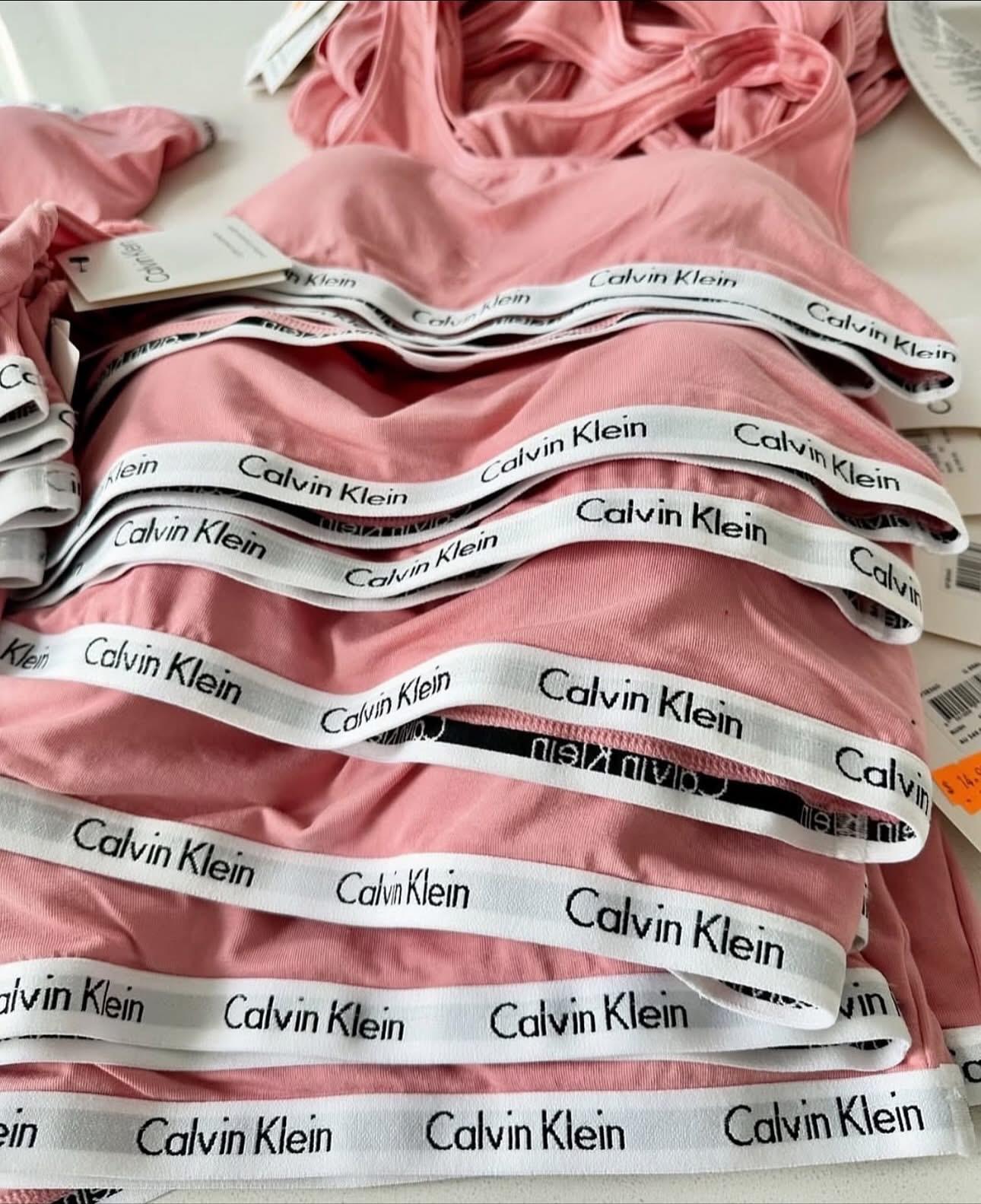Calvin Klein Pair of Bralette and Bikini in Pink Blossom Medium