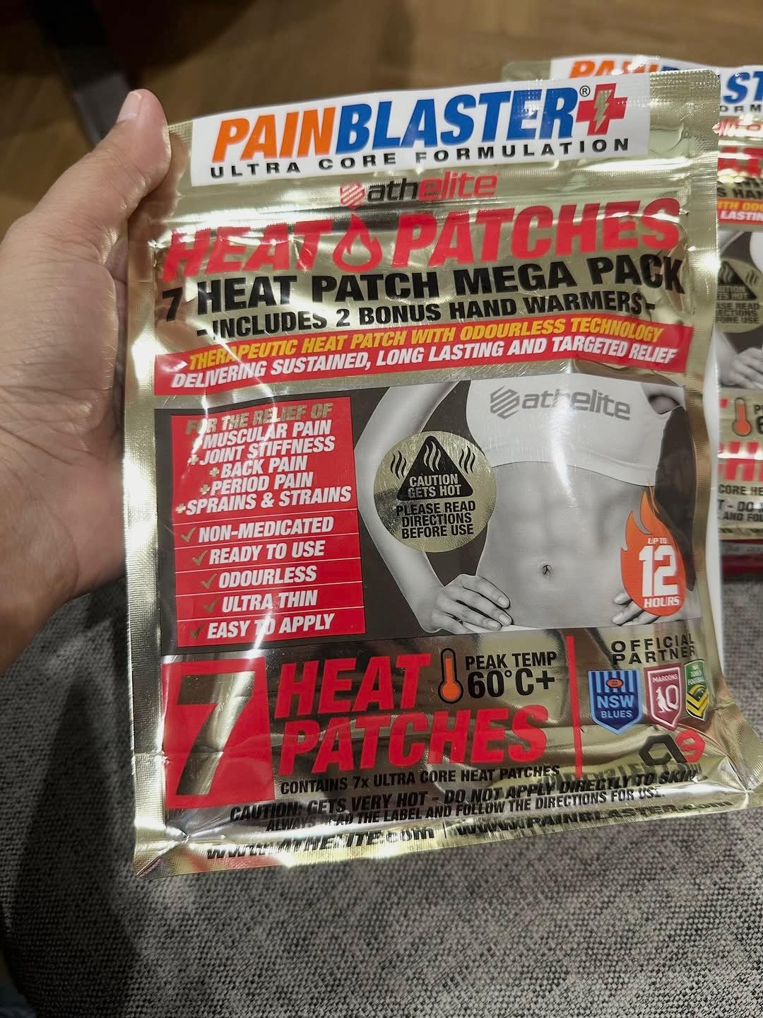 Athelite Powered By Pain Blaster Heat Patches 7 Pack