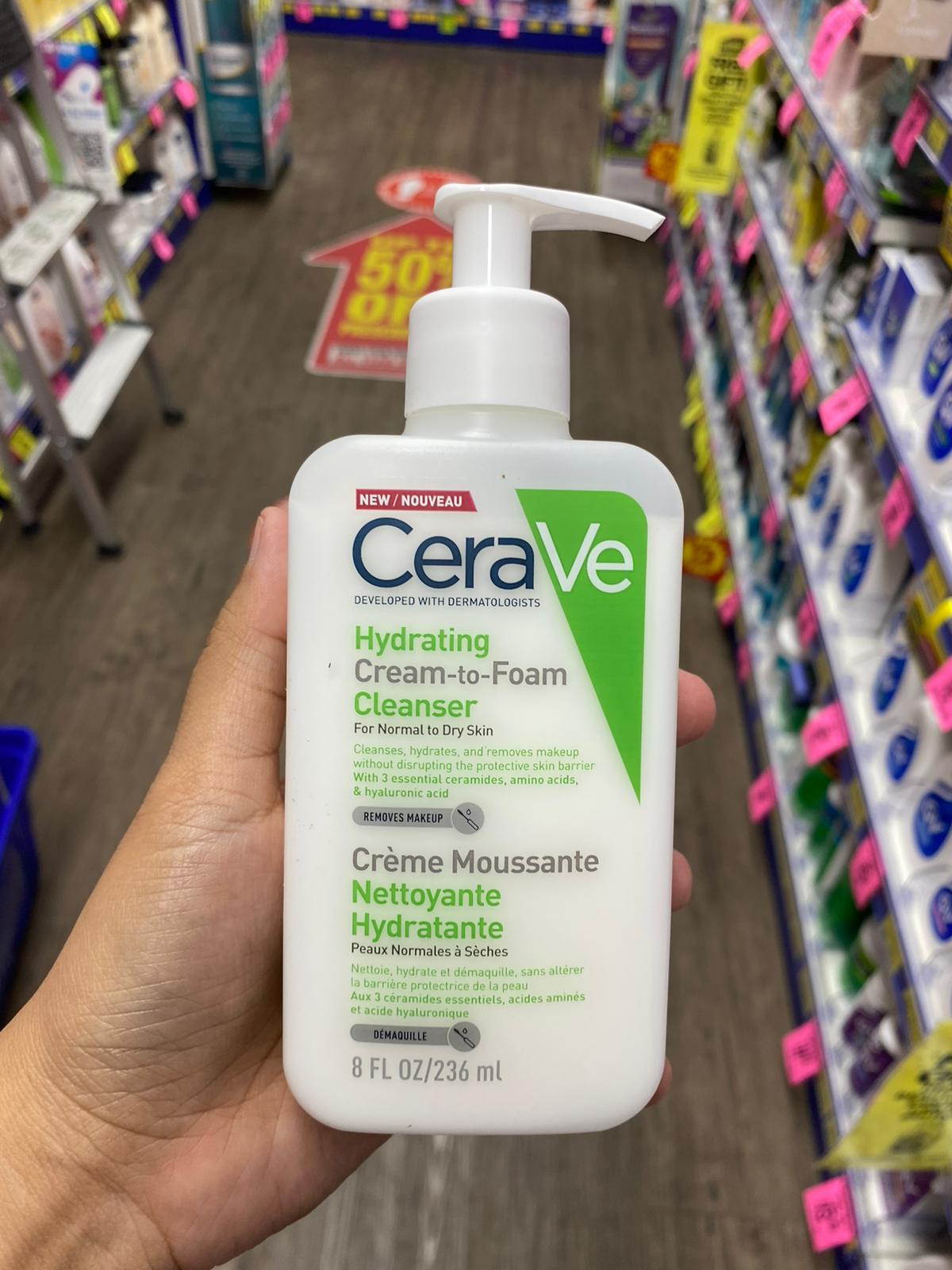 CeraVe Hydrating Cream-to-Foam Cleanser 236mL