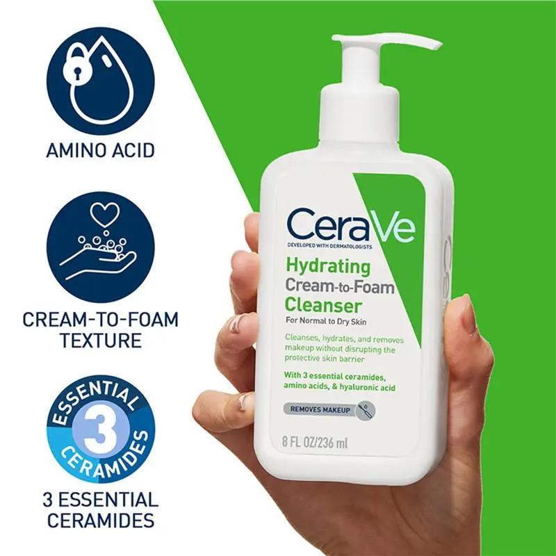 CeraVe Hydrating Cream-to-Foam Cleanser 236mL
