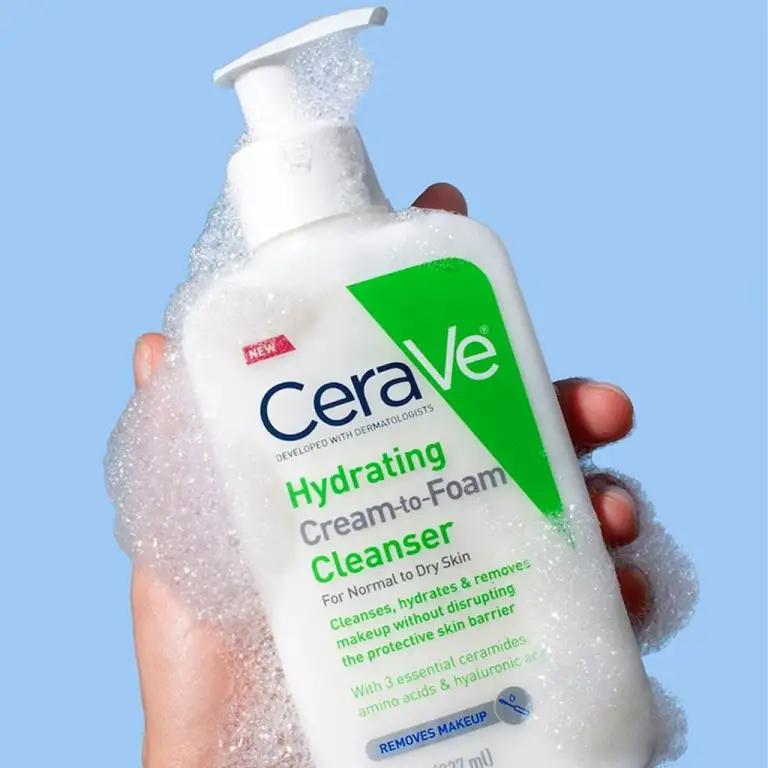 CeraVe Hydrating Cream-to-Foam Cleanser 236mL