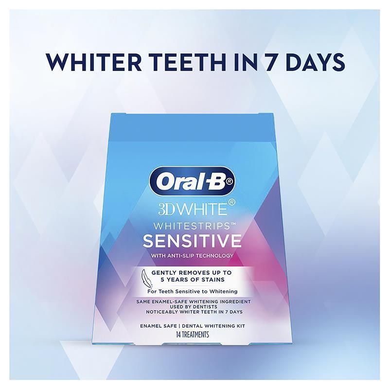 Oral-B 3DWhite Sensitive Whitestrips - 14 Whitening Treaments