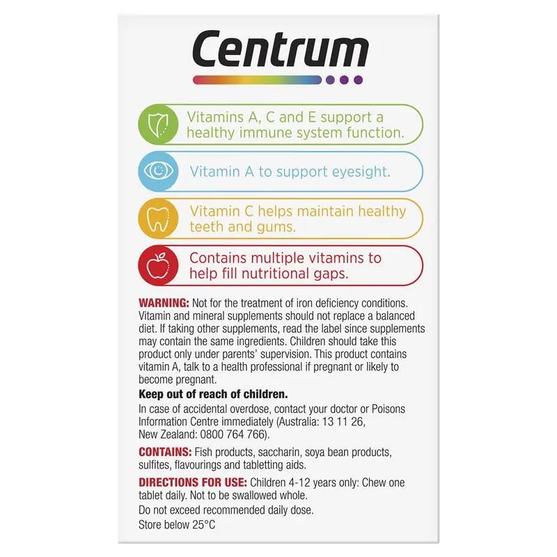 Centrum Kids Multi Vitamin 60 Strawberry