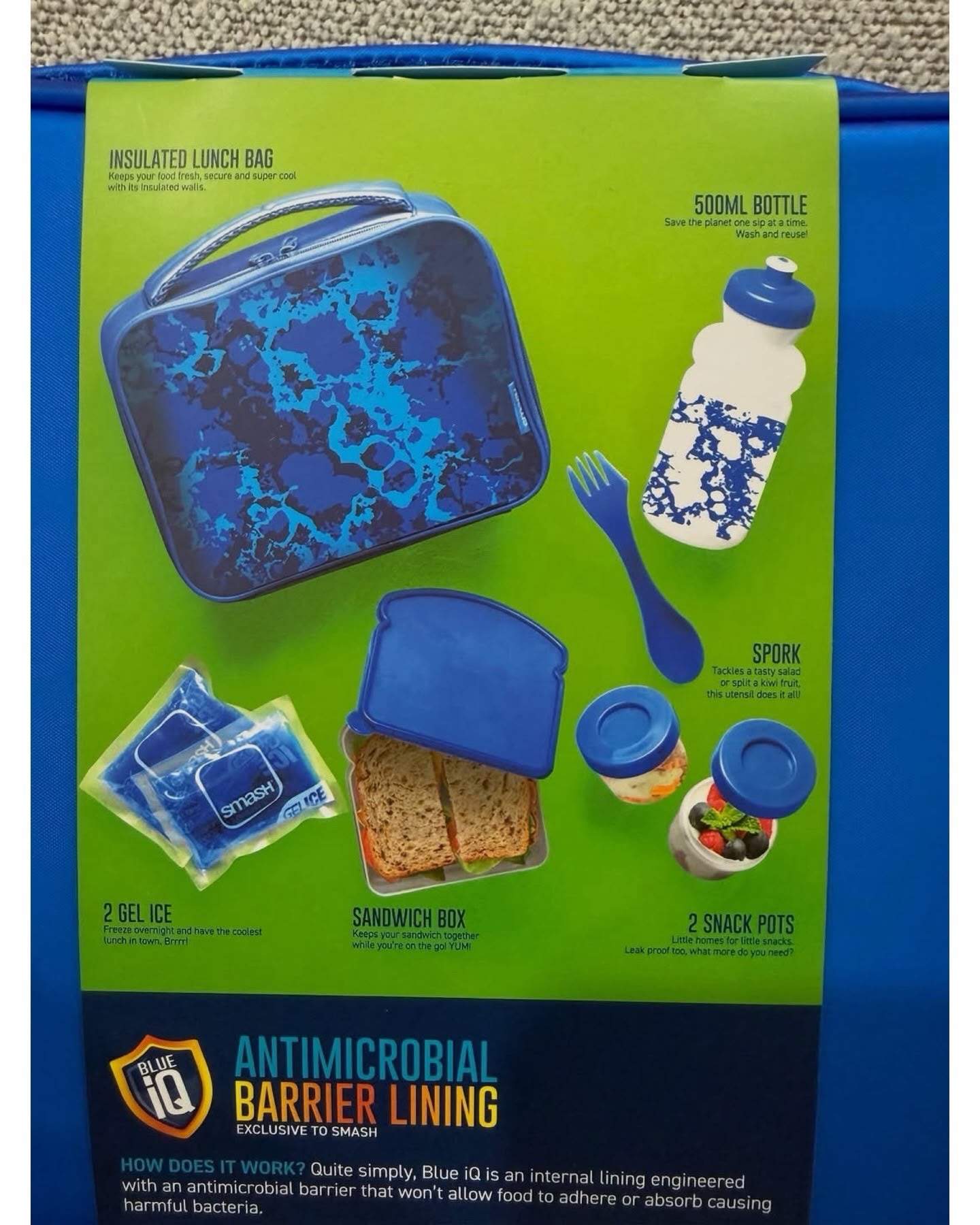 Smash Lunch Pack 8pc Set - Blue