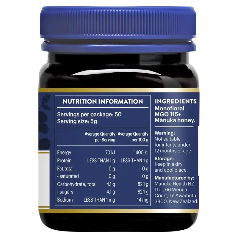 Manuka Healthy Manuka Honey MGO115 250gm