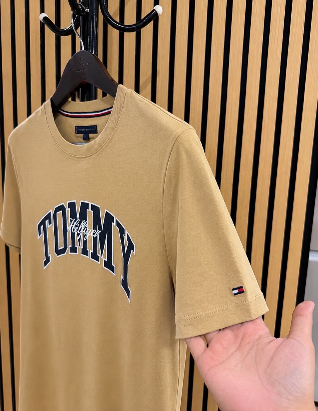 TH Men Arthur Tee Regular Fit in Classic Khaki Small