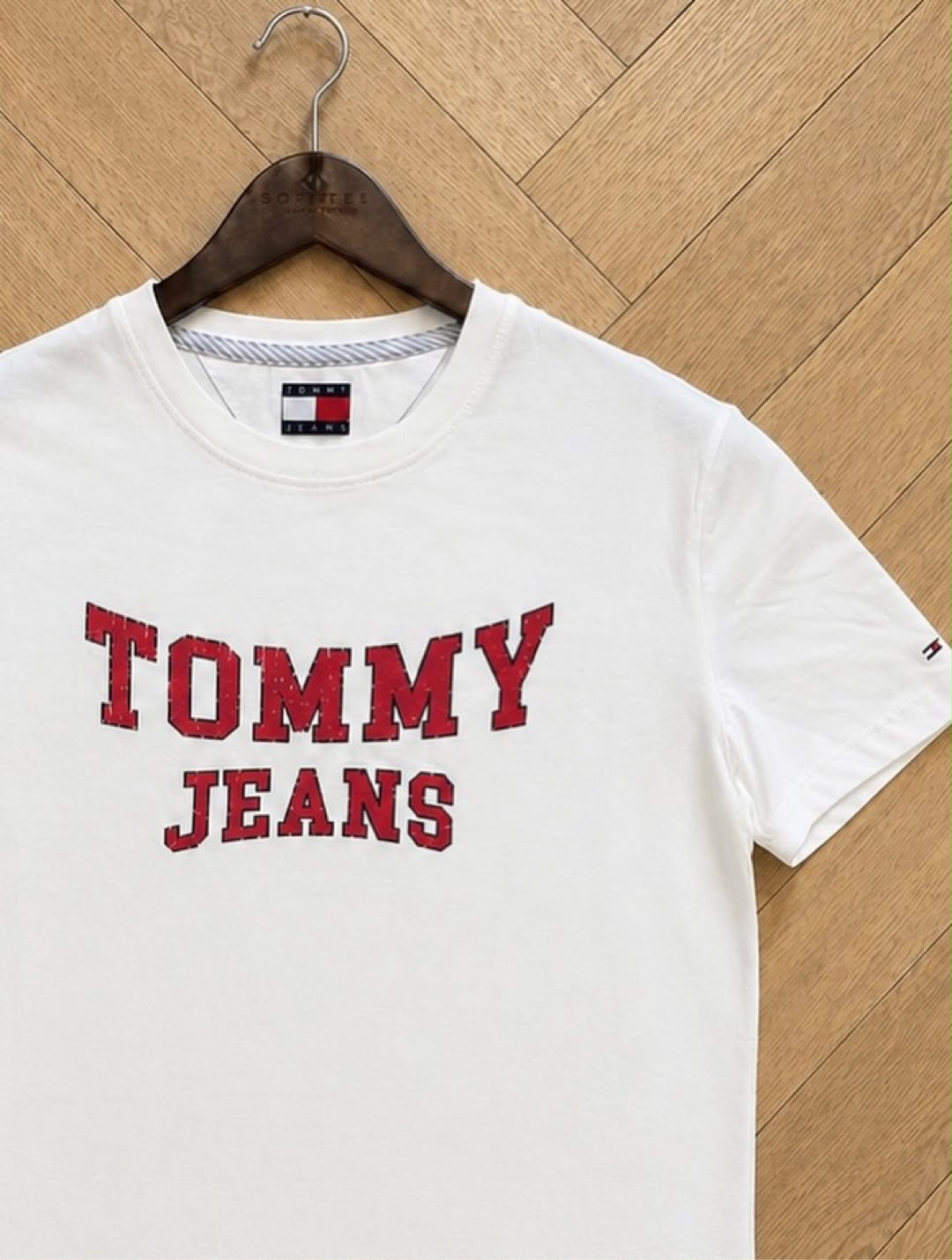 TH Regular Varsity Tee in Ecru - XS