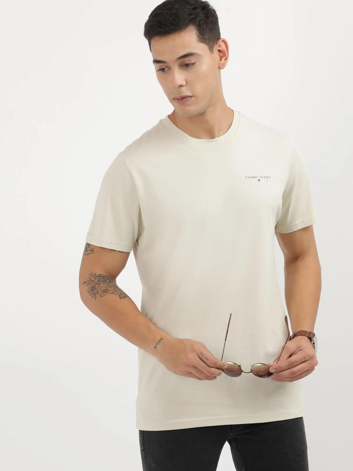 TH Linear Logo Slim Crew Neck T-Shirt