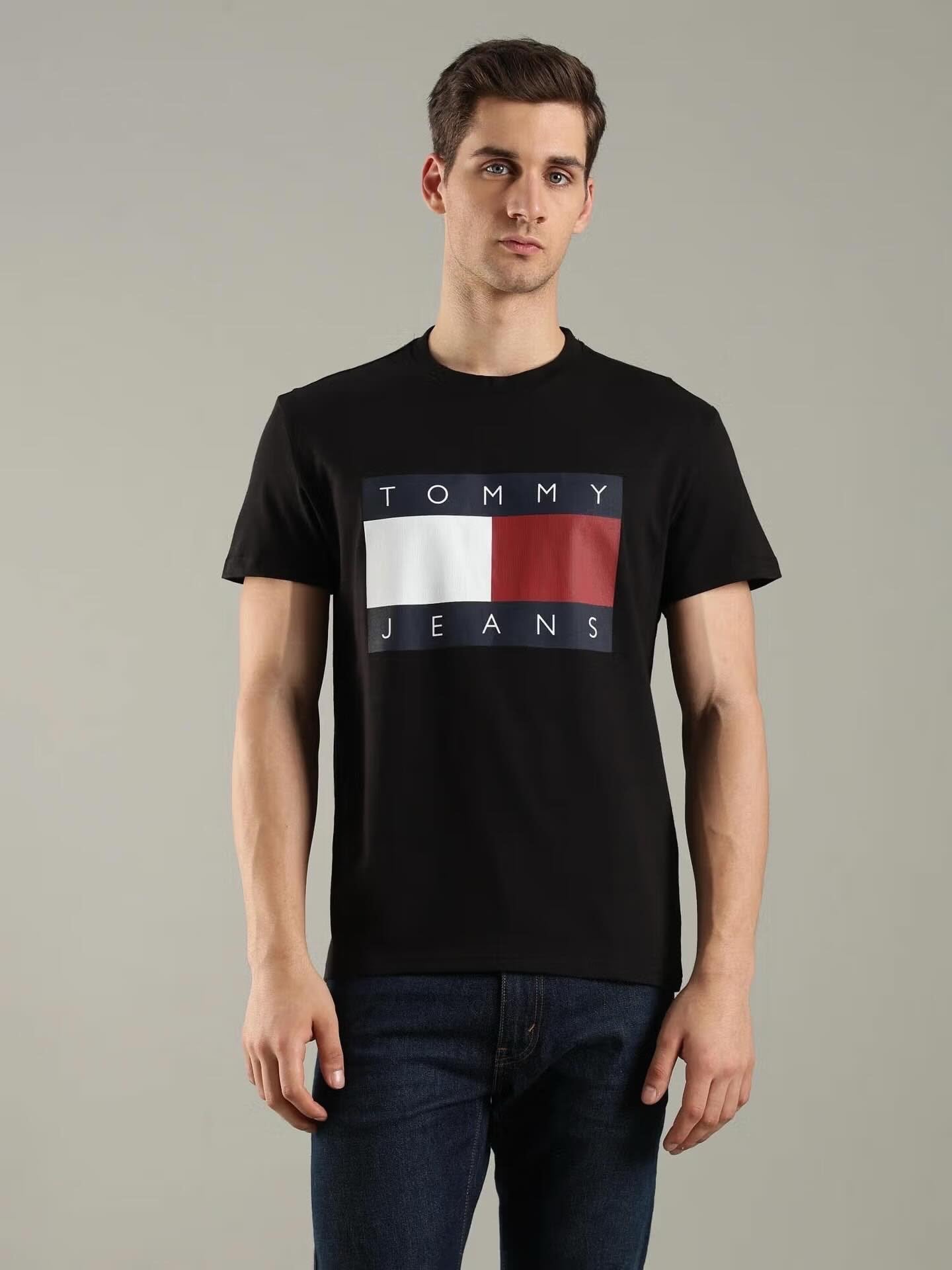 TH Big Flag Tee Black Small