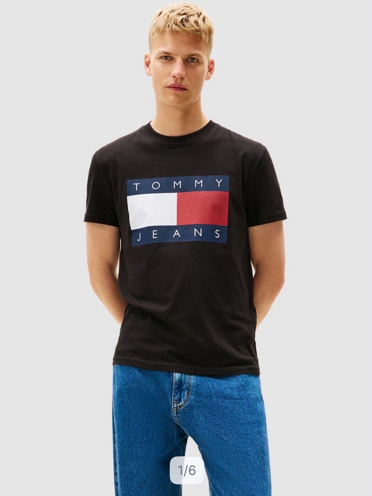 TH Big Flag Tee Black Small