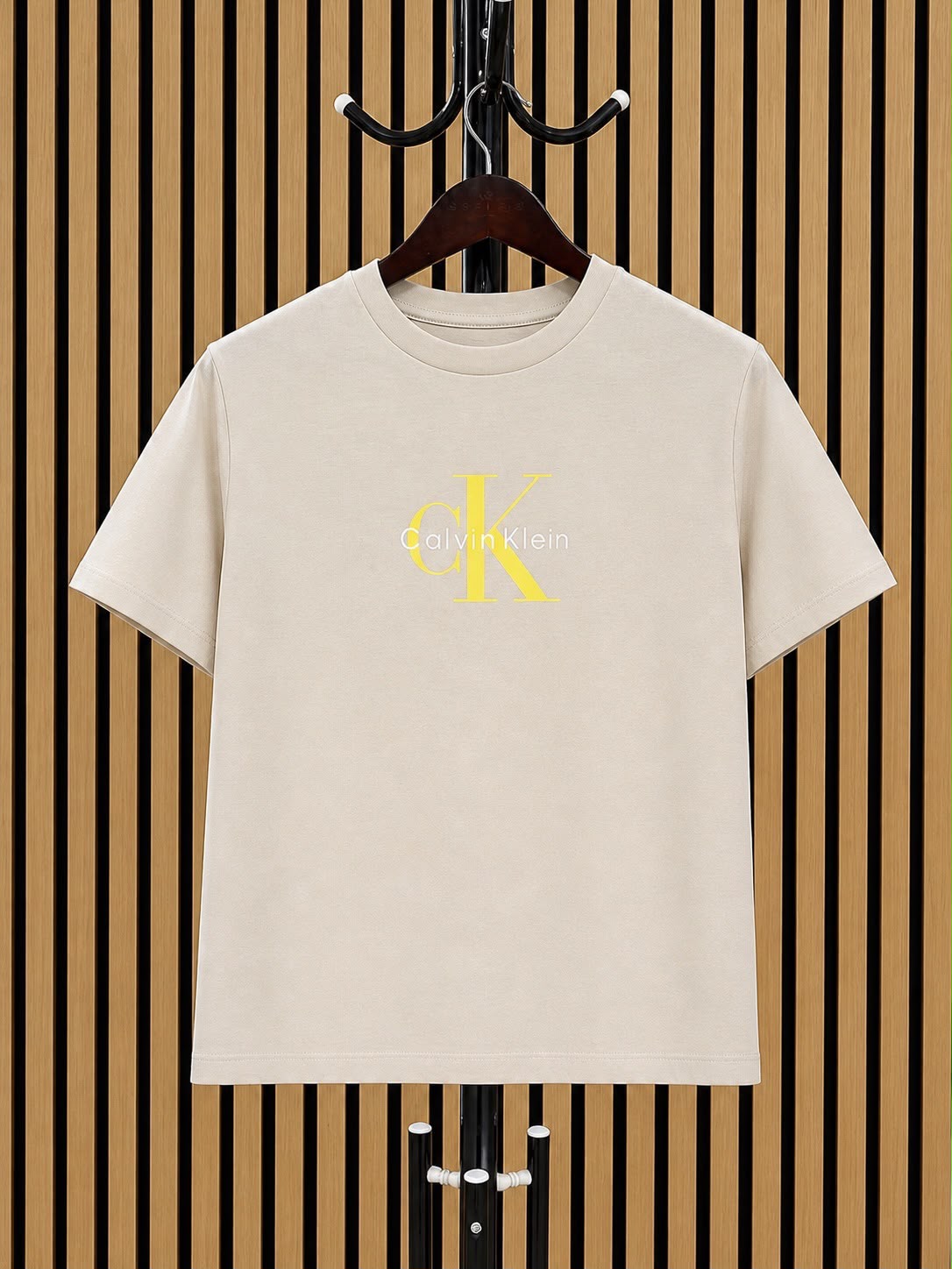 CK Women Hero SS Classic Monologo Shirt in Fog